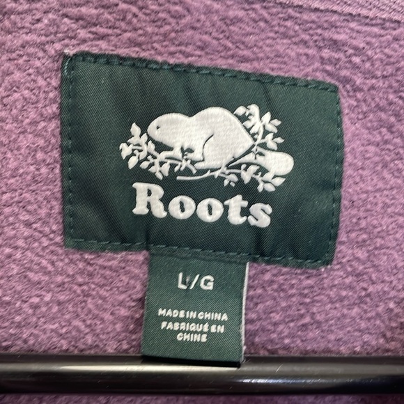 Roots - Classic Pullover Quarter Zip Up Sweat Shirt - Purple - L - Picture 3 of 12